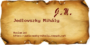 Jedlovszky Mihály névjegykártya
