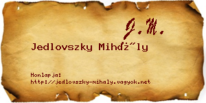 Jedlovszky Mihály névjegykártya