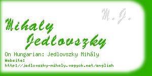 mihaly jedlovszky business card